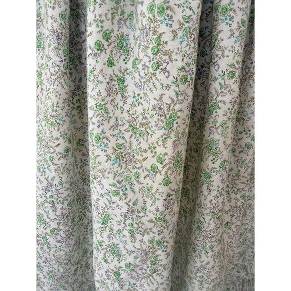 Vintage 70's Cotton Floral Purple Flower Dress With Matching Bonnet Sz M - Picture 10 of 16